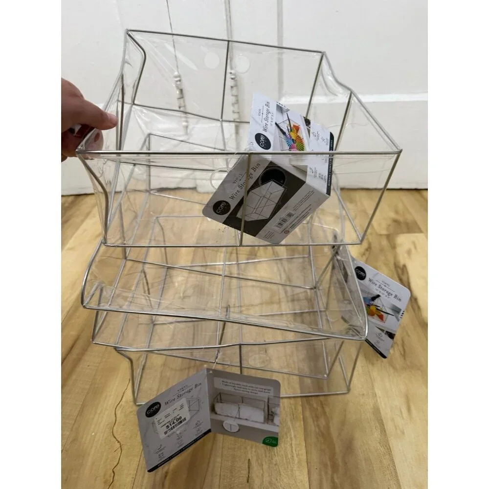 (3) piece Vinyl Wire Storage Bins CORE